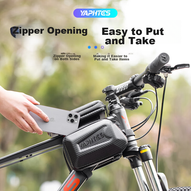 Yaphtes Bicycle Bag, Mountain Bike Large Capacity, Fully Waterproof, Touchscreen...
