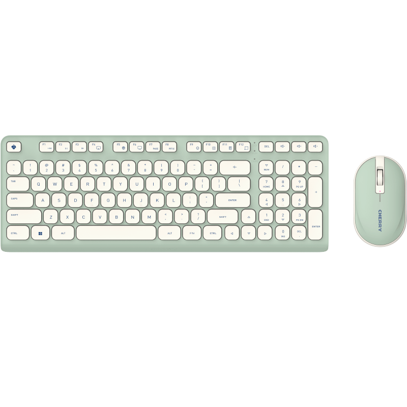 CHERRY DW2380 Wireless Keyboard and Mouse Set Upgrade Version 98-Key Low-Profile...