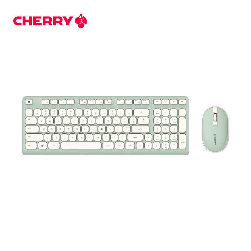 CHERRY DW2380 Wireless Keyboard and Mouse Set Upgrade Version 98-Key Low-Profile...