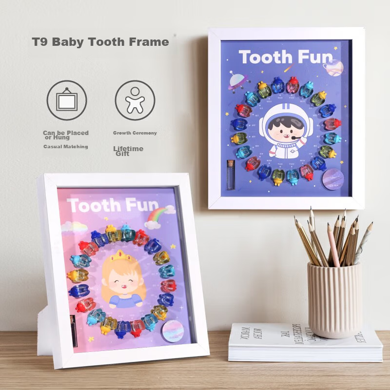 TURN SUPER Tooth Storage Box, Girls' Tooth Changing Commemorative Box, Baby Toot...