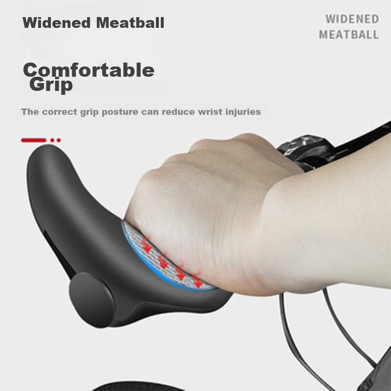 Yaphtes Universal Bicycle Handlebar Grips, Double-Sided Locking, Non-Slip Rubber...