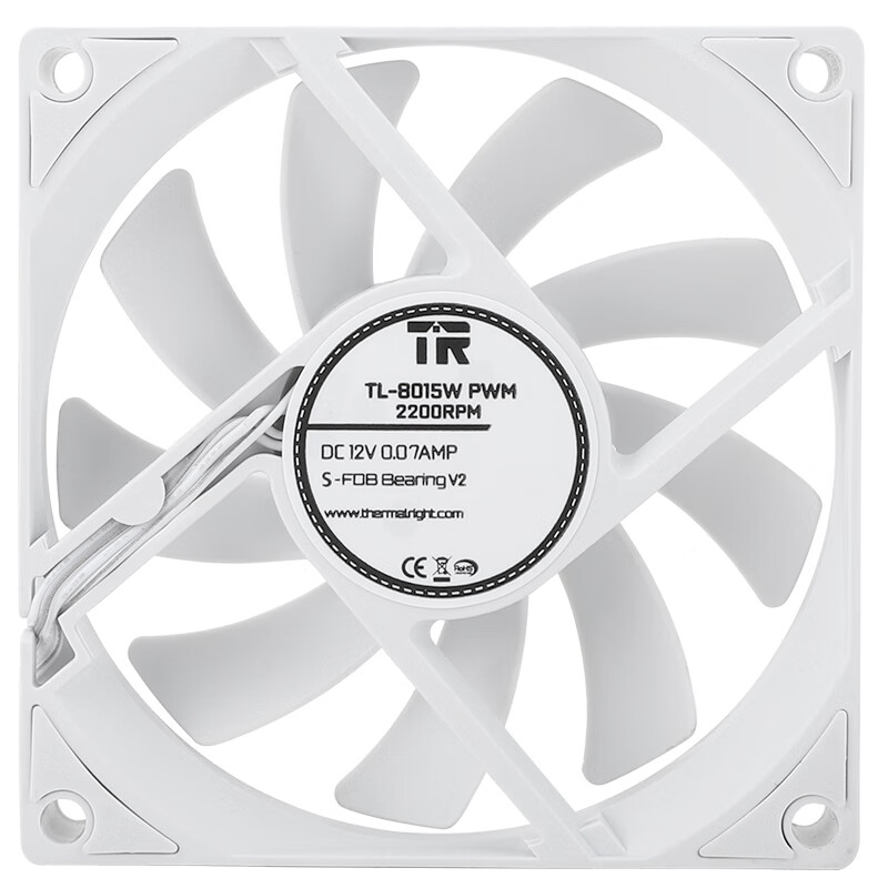 Thermalright TL-8015W, 8cm Ultra-Thin Fan, White Fan, S-FDB V2 Bearing, 8cm Case...