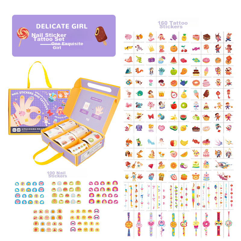 TOI Children's Nail Stickers, Tattoo Stickers Set, Waterproof Stickers, Nail Art...