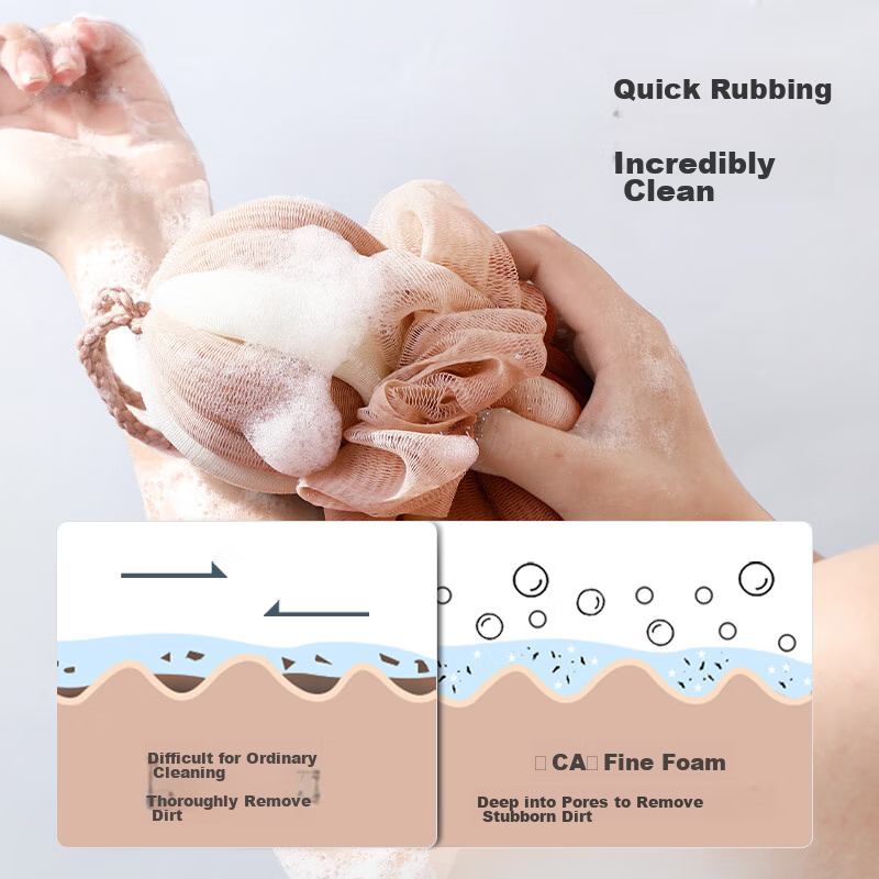 Creative Art Bath Sponge, Bath Flower Ball, Exfoliating Washcloth, Large Size fo...