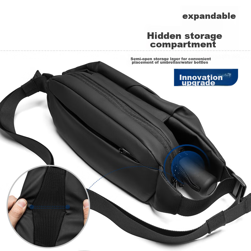 VICTORIATOURIST Crossbody Bag, Men's Chest Bag, Trendy Messenger Bag, Motorcycle...