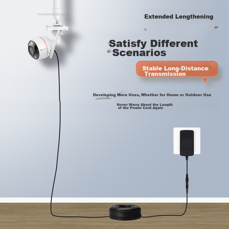Trendsetter, Suitable for Hikvision Xiaomi Surveillance Camera Power Extension C...