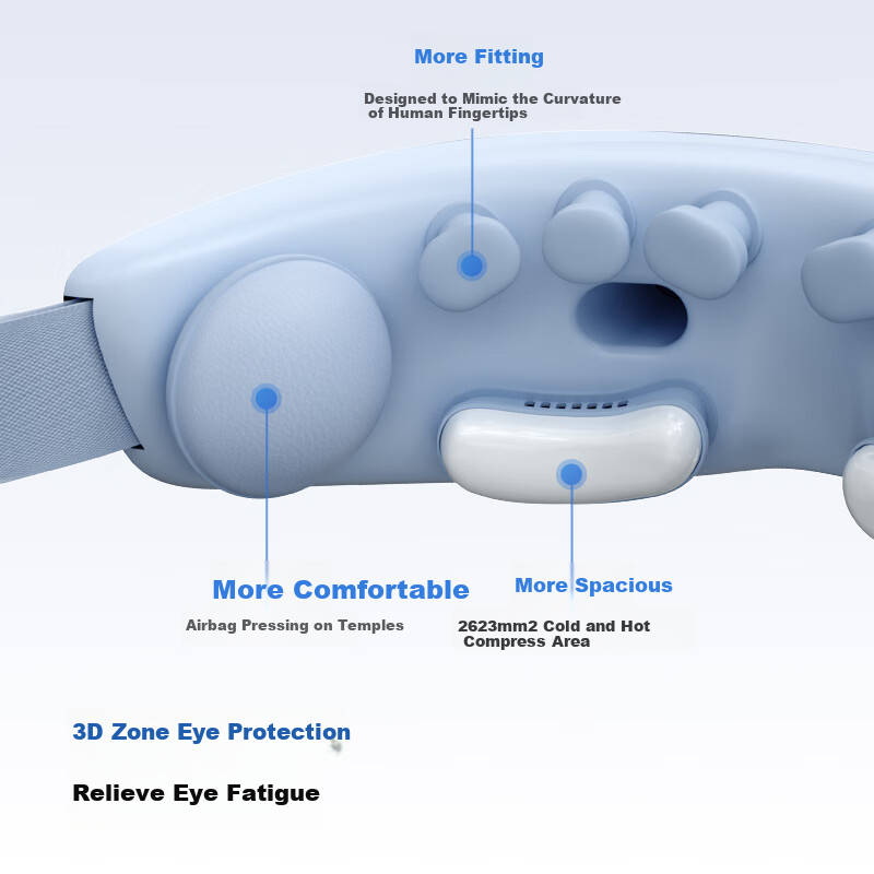 SKG Eye Massager K7 with Airbag Compression, Acupoint Vibration, and Hot/Cold Th...