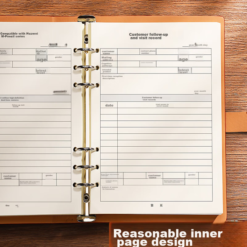 Ujia Customer Follow-Up Record Book, A5 Size, for Real Estate, Insurance, Car Sa...