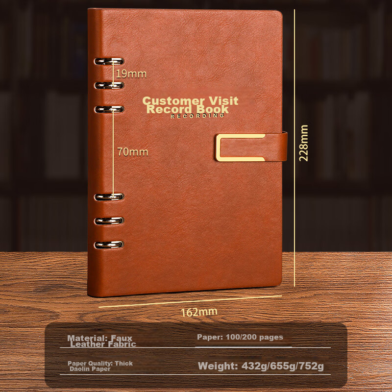 Ujia Customer Follow-Up Record Book, A5 Size, for Real Estate, Insurance, Car Sa...