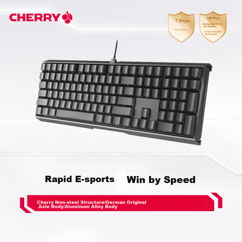 CHERRY MX3.0S Mechanical Keyboard, Gaming Keyboard, Esports Keyboard, Side-Engra...