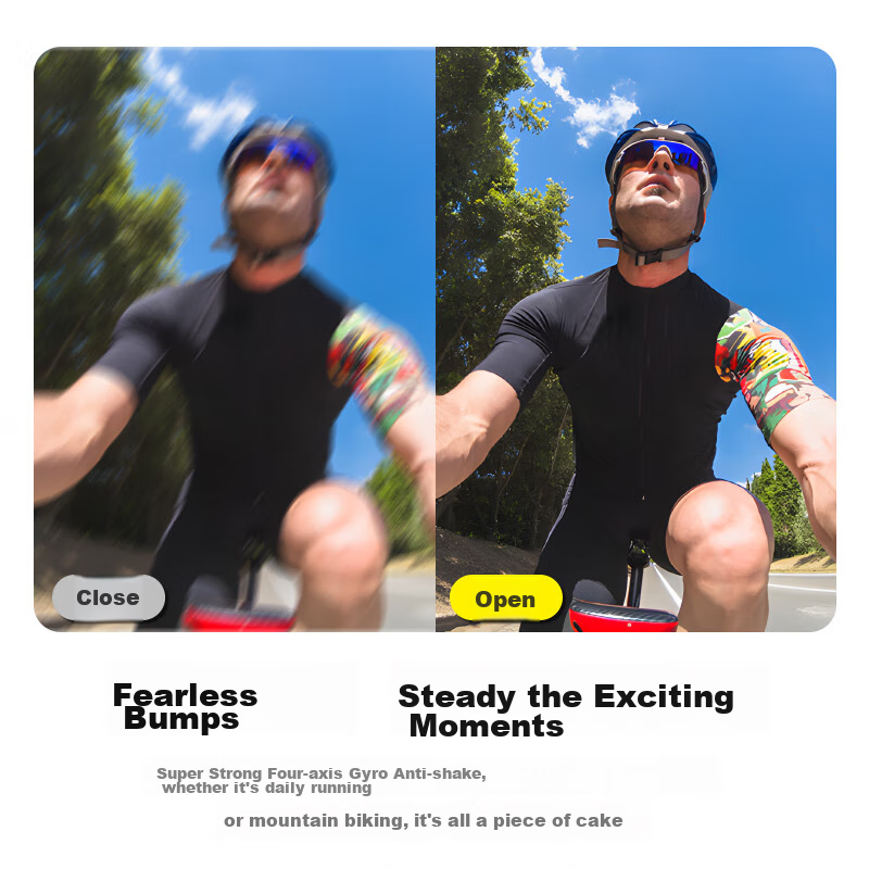 SJCAM C200 Action Camera, 360-Degree Motorcycle Dash Cam, Thumb-Sized Camera, He...