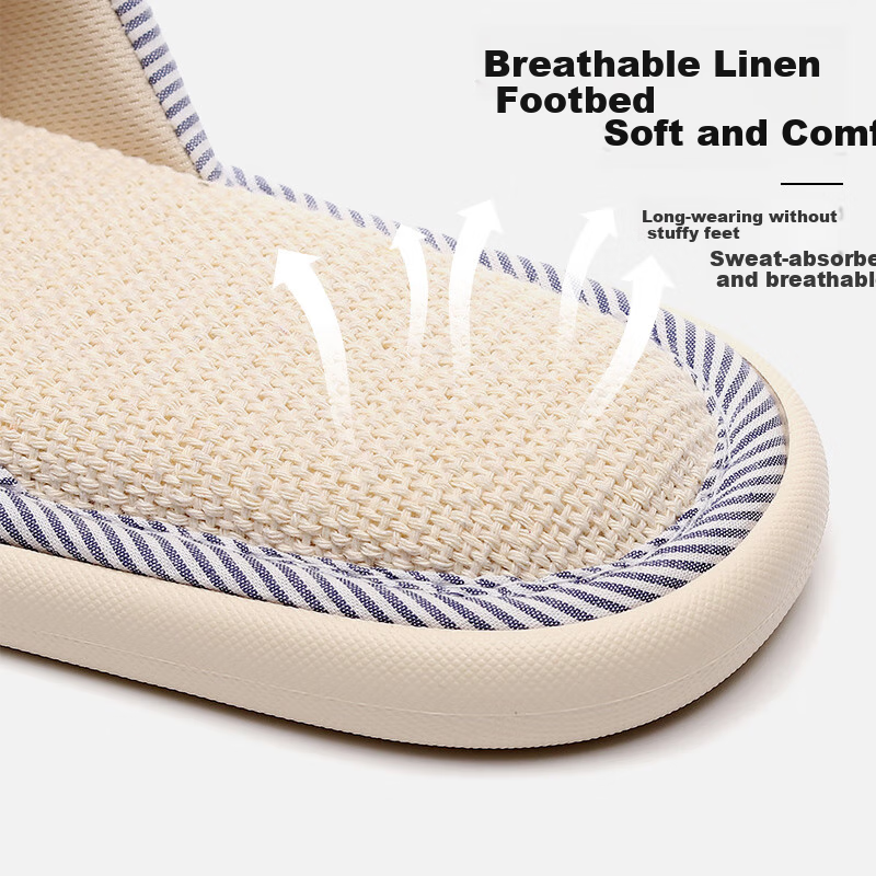 XGGC Four Seasons Slippers Men and Women Spring and Autumn Indoor Home Fabric Sw...