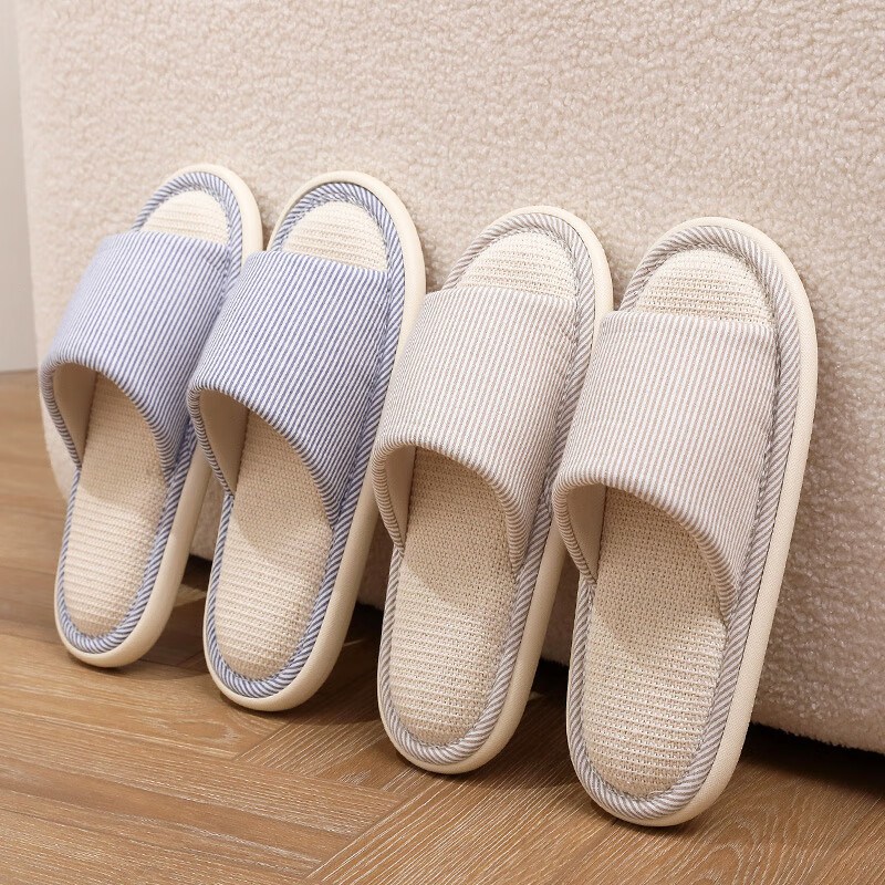 XGGC Four Seasons Slippers Men and Women Spring and Autumn Indoor Home Fabric Sw...