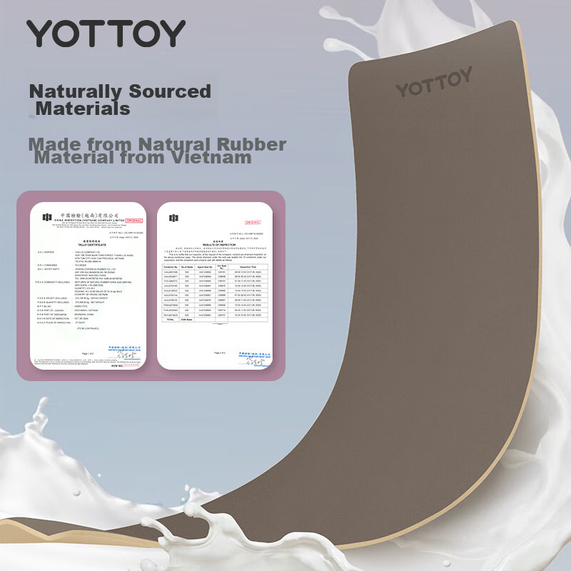 Yottoy Coconut Shell Natural Rubber Yoga Mat Non-slip Professional 183*68cm Fitn...