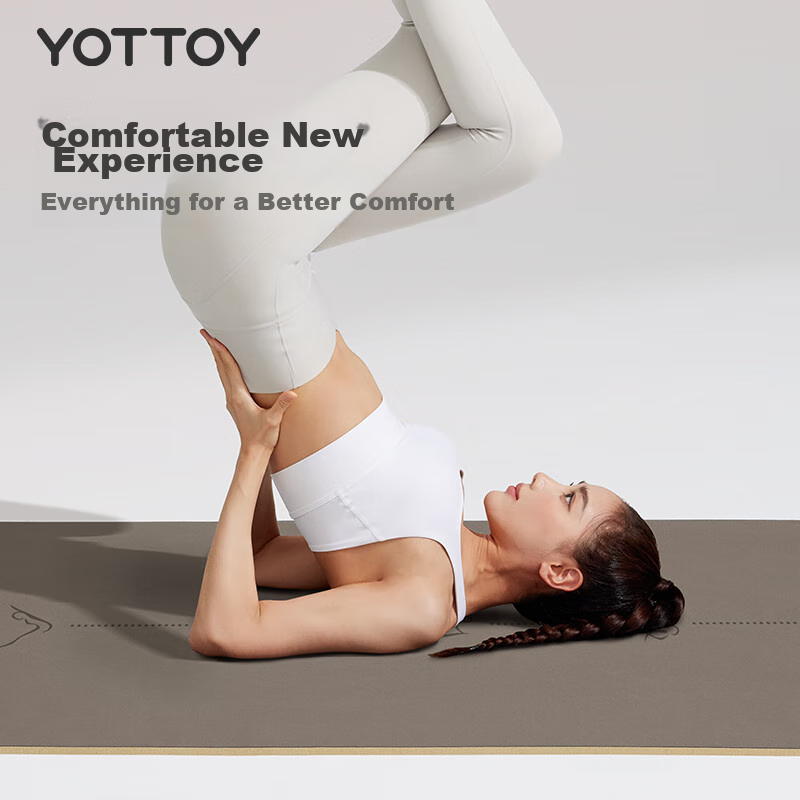 Yottoy Coconut Shell Natural Rubber Yoga Mat Non-slip Professional 183*68cm Fitn...