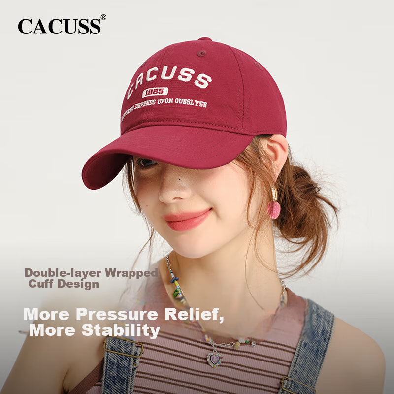 CACUSS Baseball Cap for Women, Spring And Summer Large Head Circumference Soft T...