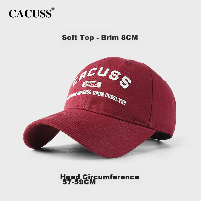 CACUSS Baseball Cap for Women, Spring And Summer Large Head Circumference Soft T...