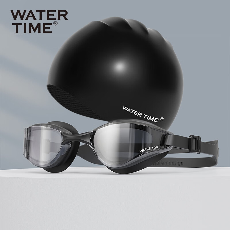 WATERTIME/Shuichuan Swimming Goggles, Anti-Fog, Waterproof, Large Frame, Coated,...