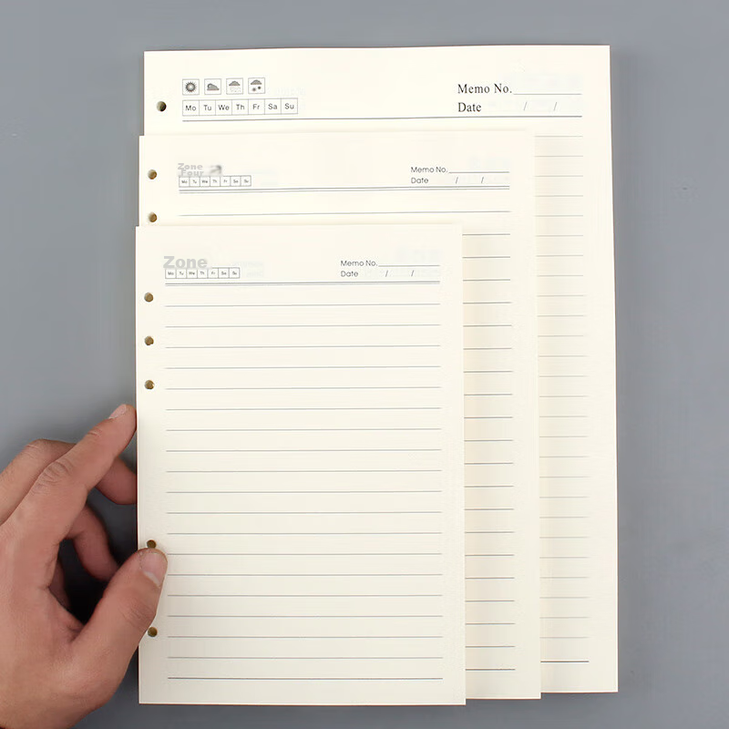 XUCHEN Loose-Leaf Paper A4 100g Paper Refill Notebook, Suitable for 4-Hole 6-Hol...