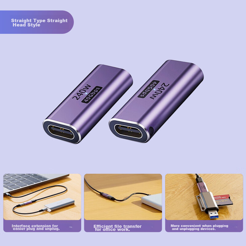 Snowkidstype-C Multifunctional Adapter, 40Gbps Transmission, Charging, 8K Audio-...