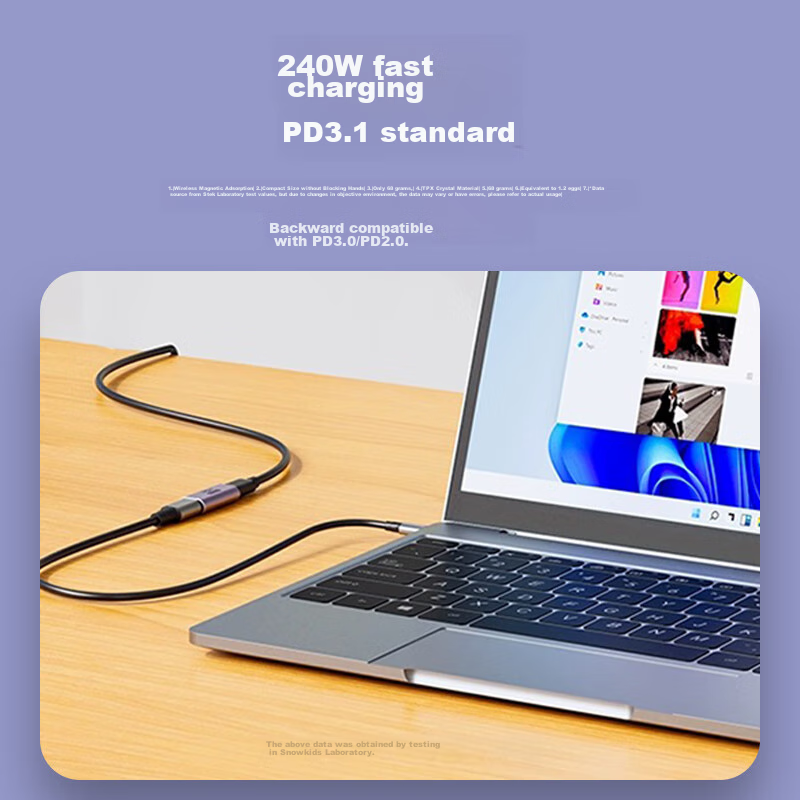 Snowkidstype-C Multifunctional Adapter, 40Gbps Transmission, Charging, 8K Audio-...