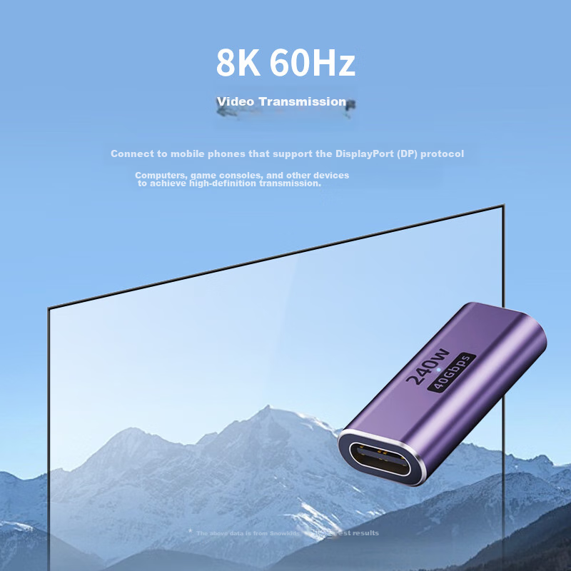 Snowkidstype-C Multifunctional Adapter, 40Gbps Transmission, Charging, 8K Audio-...