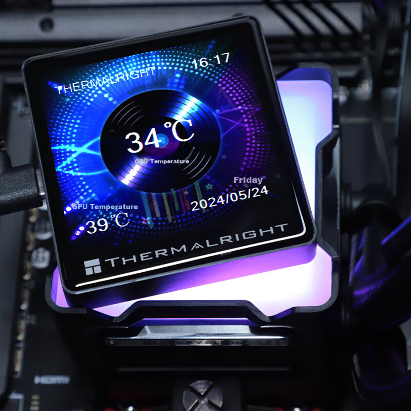 Thermalright ELITE VISION 360 ARGB BLACK, All-In Liquid Cooler, IPS LCD Screen,...