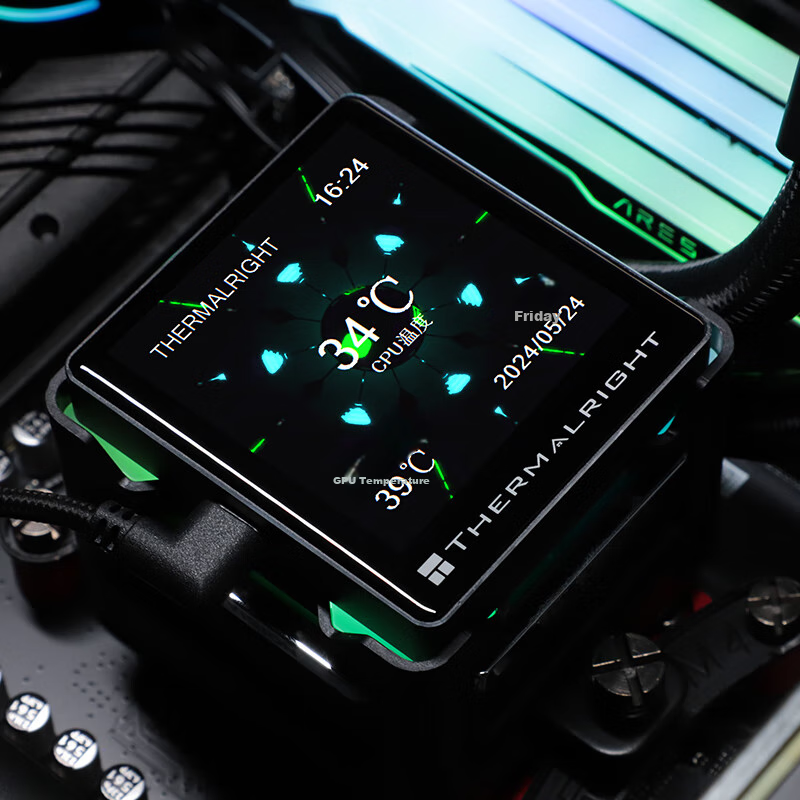 Thermalright ELITE VISION 360 ARGB BLACK, All-In Liquid Cooler, IPS LCD Screen,...