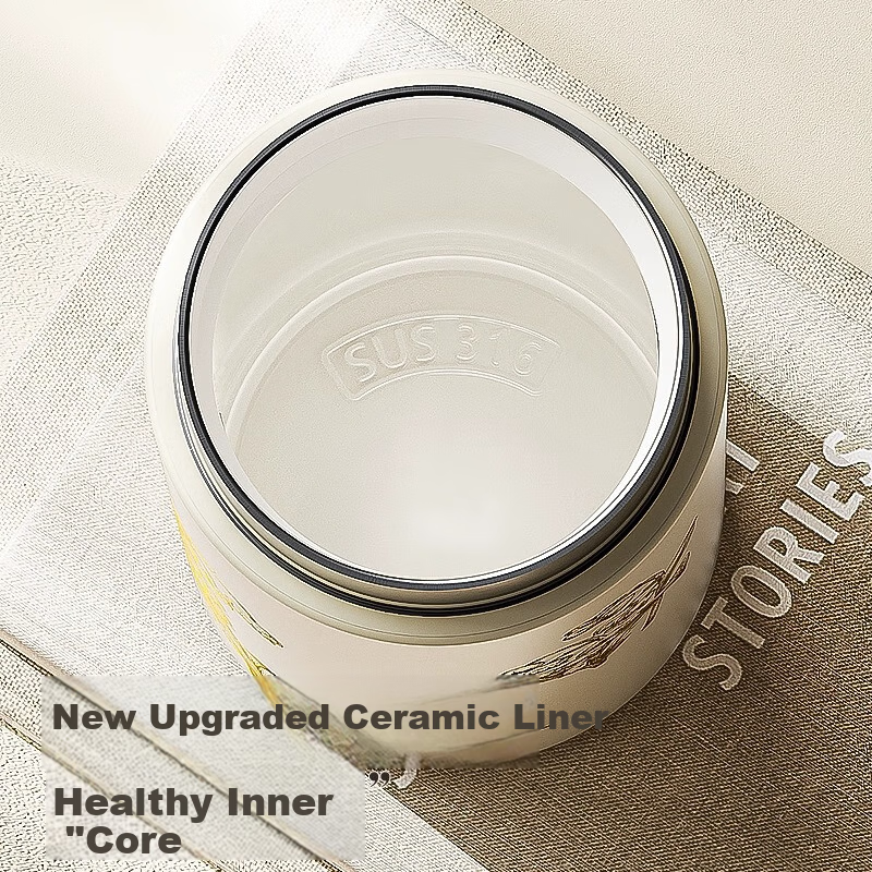 Vanow Insulated Mug with Tea Infuser Ceramic Inner, Tea Cup for Graduation Seaso...