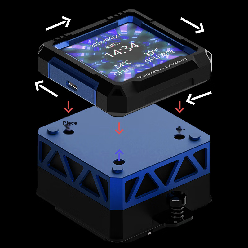 Thermalright FROZEN WARFRAME PRO 360 BLACK, Integrated Liquid Cooling Radiator w...