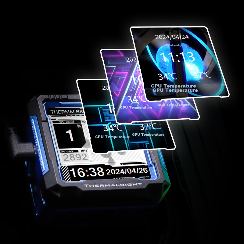 Thermalright FROZEN WARFRAME PRO 360 BLACK, Integrated Liquid Cooling Radiator w...