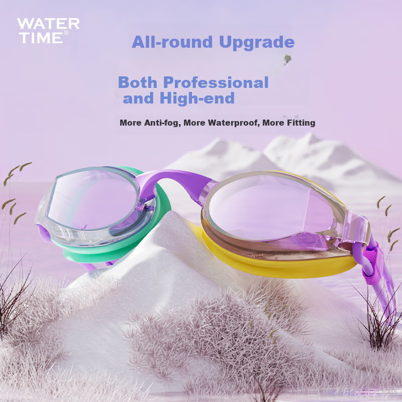 WATERTIME Anti-fog Coated Professional Waterproof Swimming Goggles for Adults Me...
