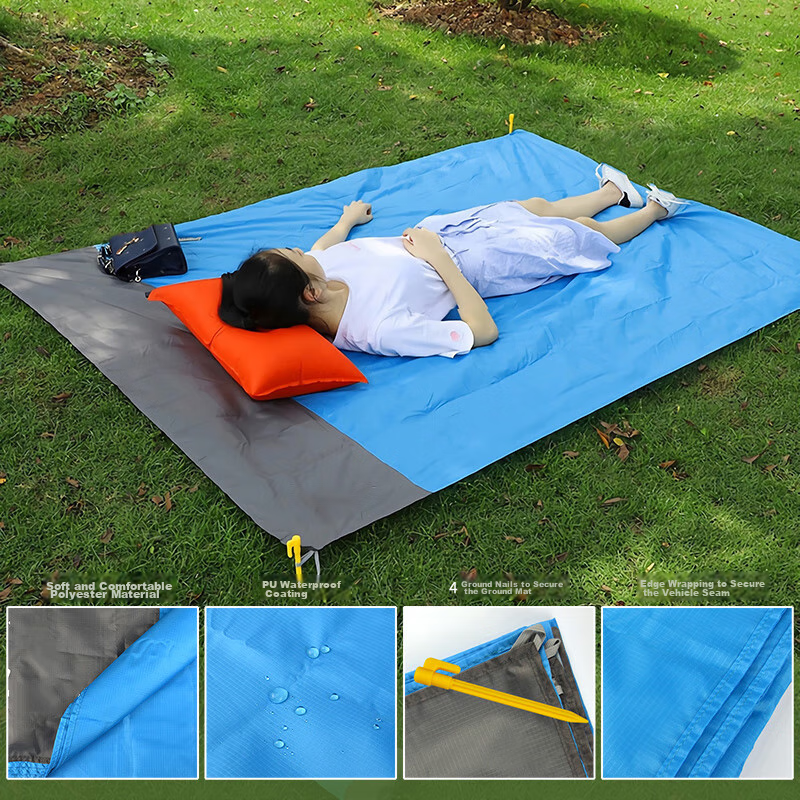 WELLHOUSE Outdoor Picnic Mat, Beach Seat, Thin Foldable Lightweight Storage Bag...