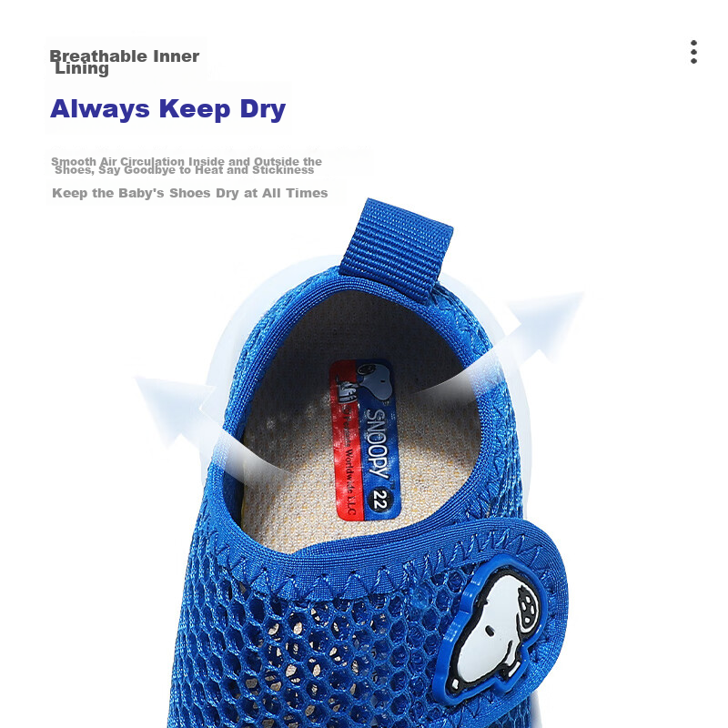SNOOPY Children's Sneakers, Kids' Sports Shoes, Summer Mesh Breathable, Boys And...