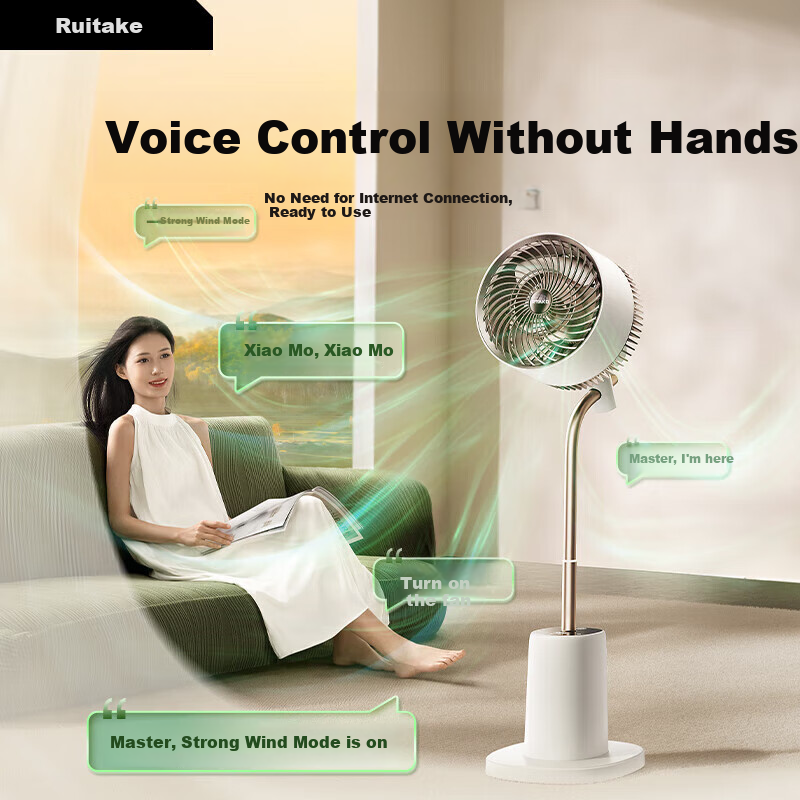 RTAKO Air Circulation Fan Electric Fan Quiet Bedroom Super Quiet First-level Ene...