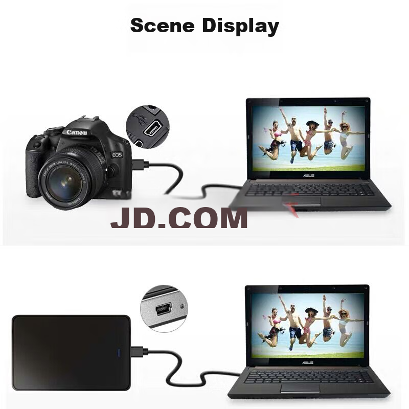 Trendsetter T-shaped charging cable for mini USB, elderly phone, MP3 player, spe...