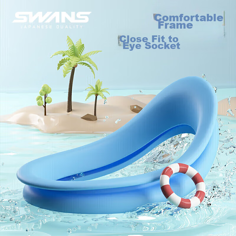 SWANS Children's Japanese Imported Swimming Goggles, High-Definition Anti-Fog Wa...