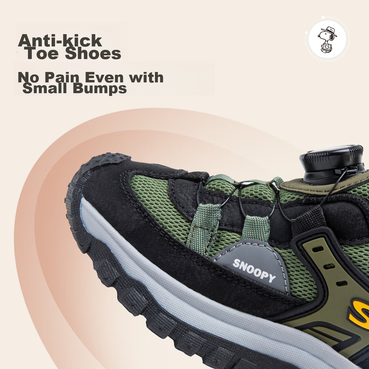 SNOOPY Children's Shoes, Boys And Girls Sports Shoes, Kids Wear-Resistant Outdoo...