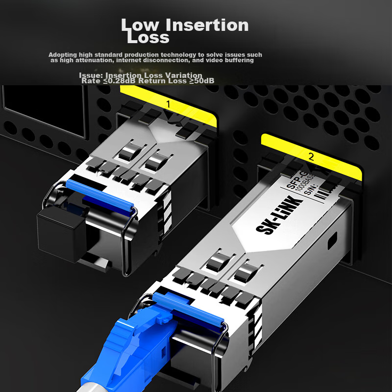 SK-LINK Fiber Optic Patch Cable, LC-FC Telecom-Grade Single-Mode Single-Core FC-...