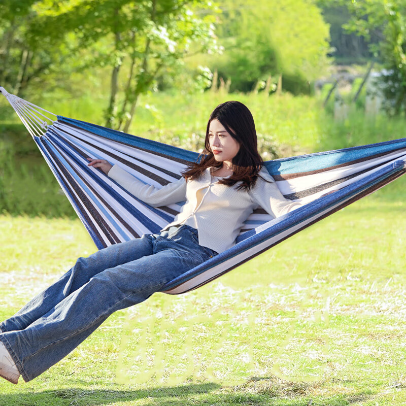 WhitePeak Hammock, Outdoor Adult Thickened Swing, Anti-Rollover, Drop Bed, Net B...