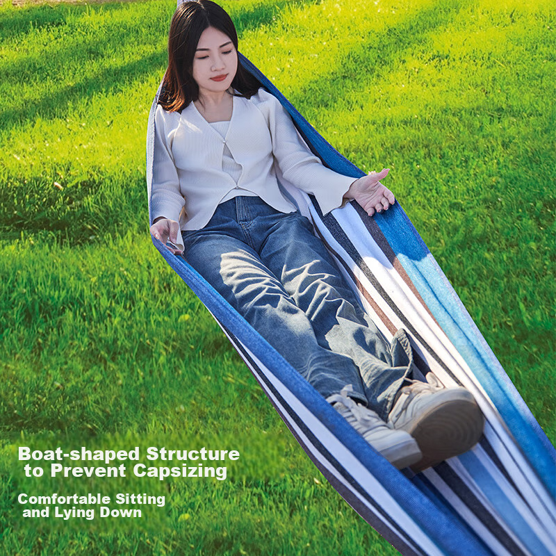 WhitePeak Hammock, Outdoor Adult Thickened Swing, Anti-Rollover, Drop Bed, Net B...