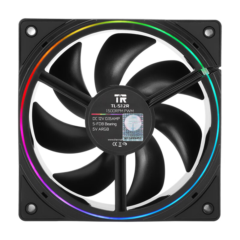 Thermalright TL-S12R RGB Light Ring Fan, 12cm Reverse Airflow Case Fan, ARGB Fan...