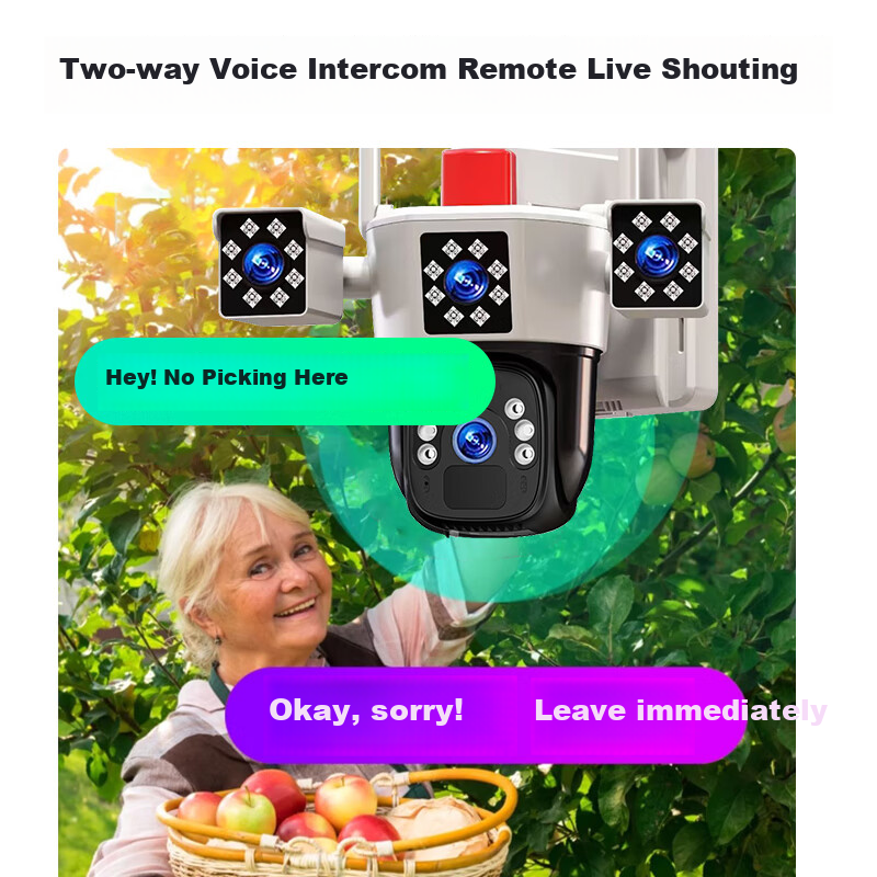 EAKUN Solar Powered 4G Outdoor Wireless Surveillance Camera for Home with 360° F...