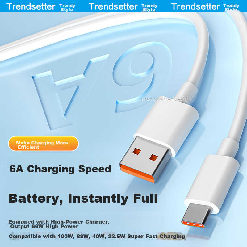 Trendsetter Compatible with Huawei Data Cable, 6A Charging Cable, 100W 80W 66W 4...