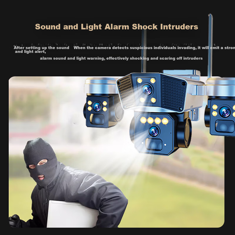 EAKUN Solar-Powered Camera with Lifetime Free Data, Outdoor Wireless Surveillanc...