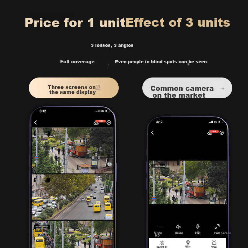 EAKUN Solar-Powered Camera with Lifetime Free Data, Outdoor Wireless Surveillanc...