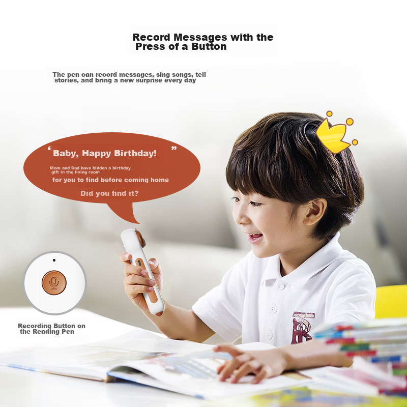 PIYO PEN Little Monkey Pipi Reading Pen, Bilingual Cognitive Encyclopedia Readin...