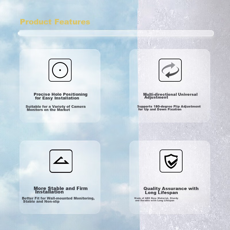 Trendsetter Compatible with Xiaomi Camera Surveillance Bracket, No Drilling Requ...