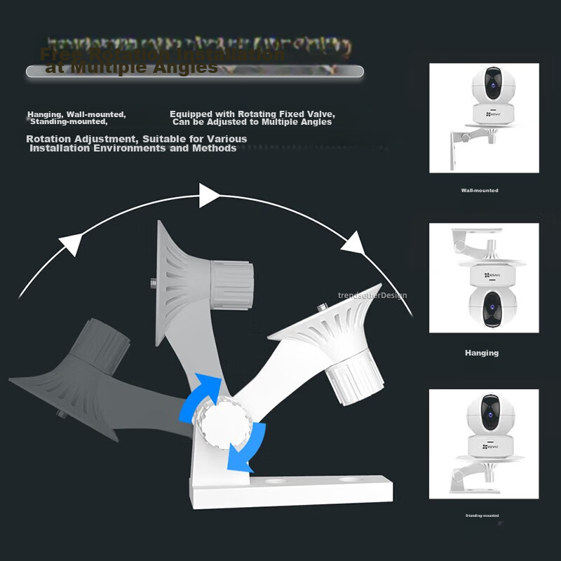 Trendsetter Compatible with Xiaomi Camera Surveillance Bracket, No Drilling Requ...