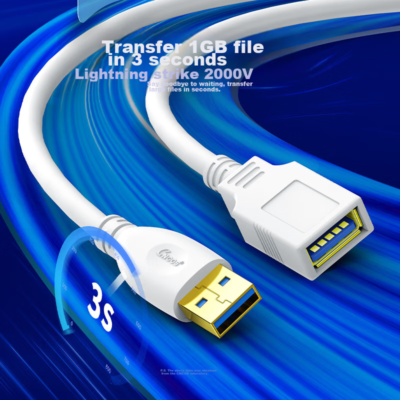 USB Extension Cable 3.0 Male to Female, High-Speed Data Transfer Cable, USB Driv...